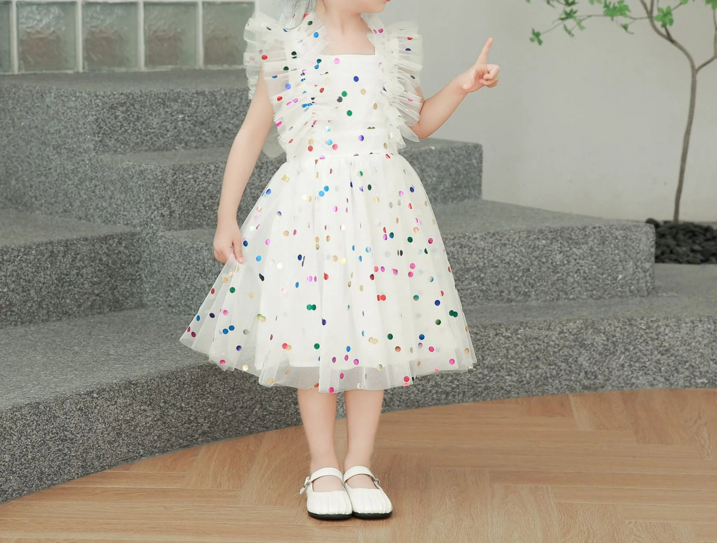Children's Polka Dot Tulle Dress