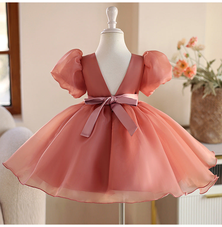 Puffy Bow Party Dress