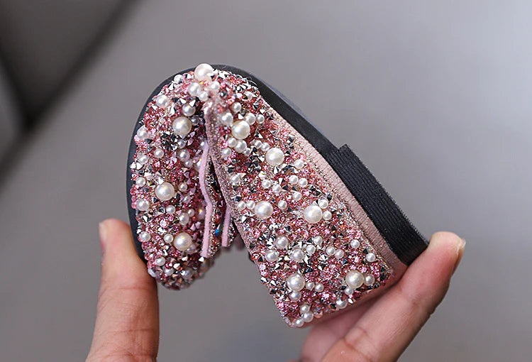 Shiny Bow Girls' Shoes