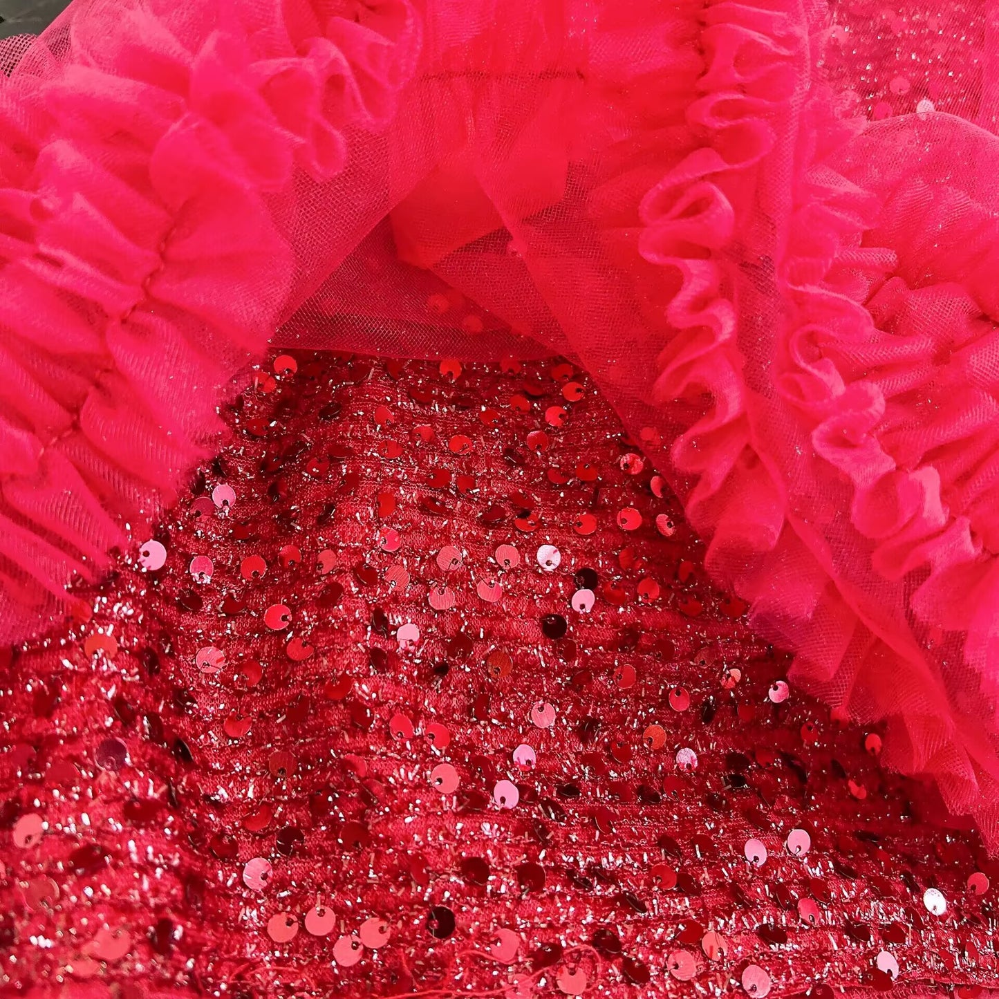 Shiny Tulle Children's Dress with Bow