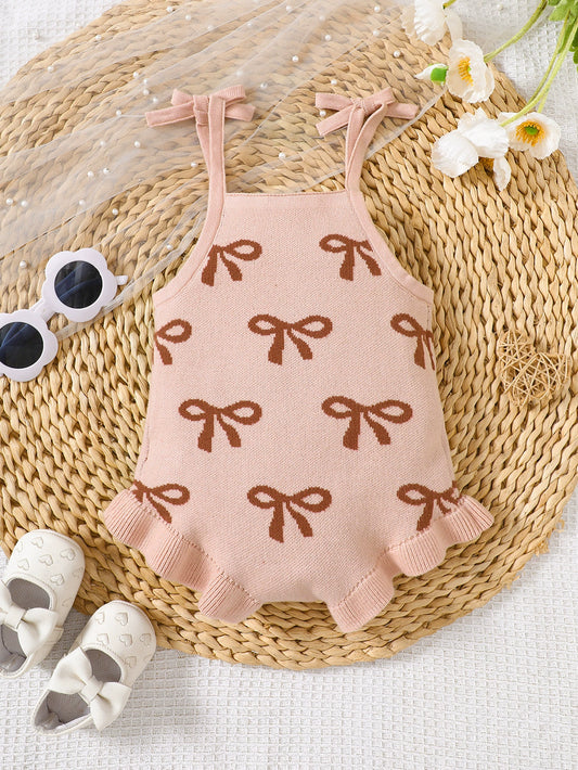 Girls' Knit Bow Bodysuit