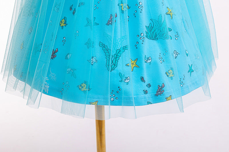 Vestido infantil de princesa sirena
