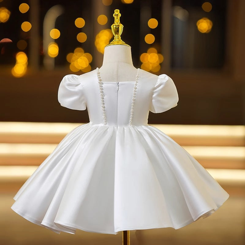 Luxury White Pearl Children's Dress