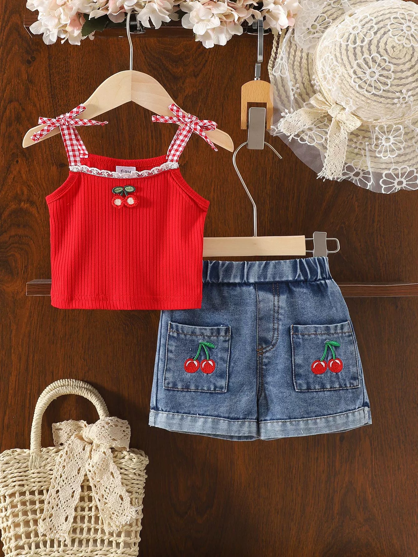 Children's Set of Cherries and Jeans