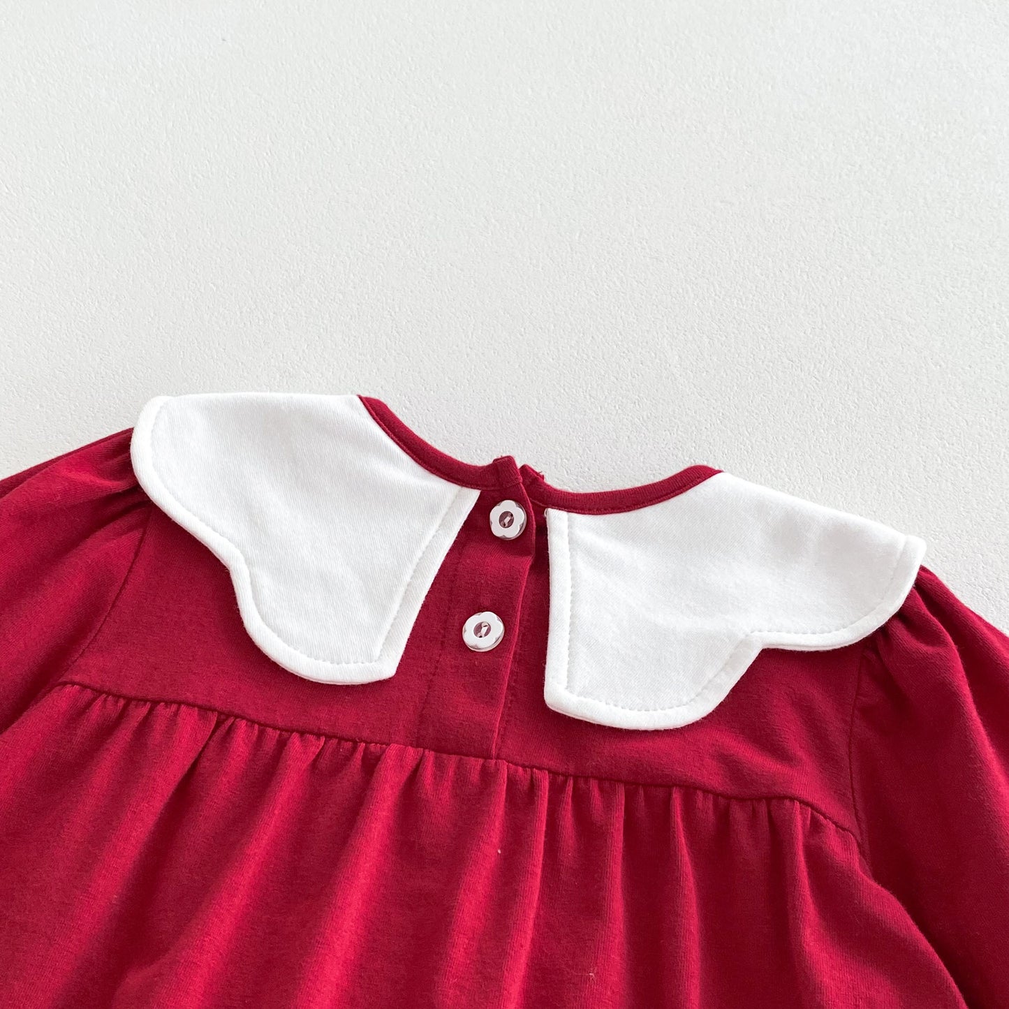 Body rojo para niña con cuello