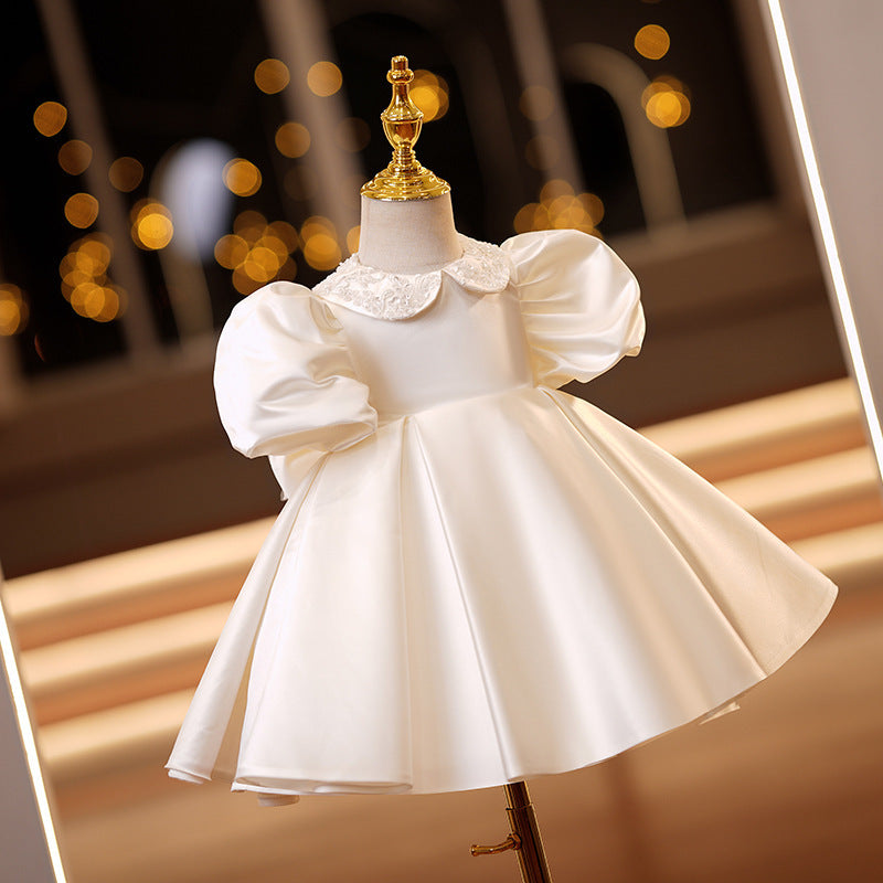 Children's Puff and Collar Party Dress