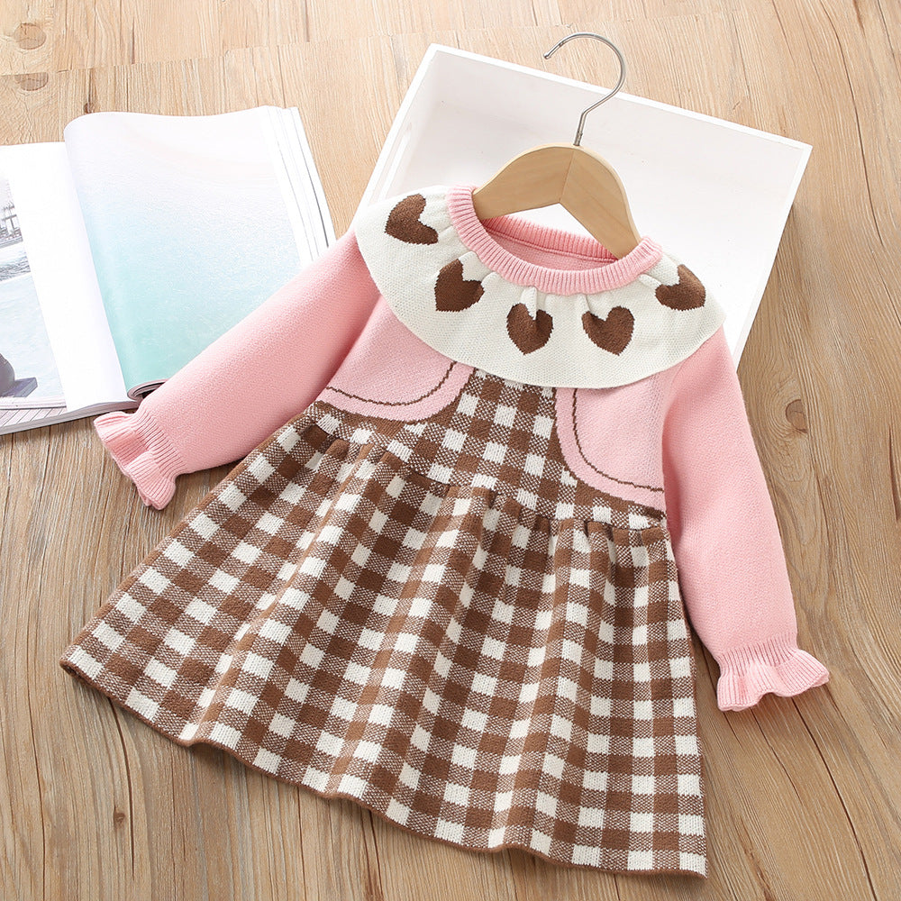 Children's Plaid Hearts Dress