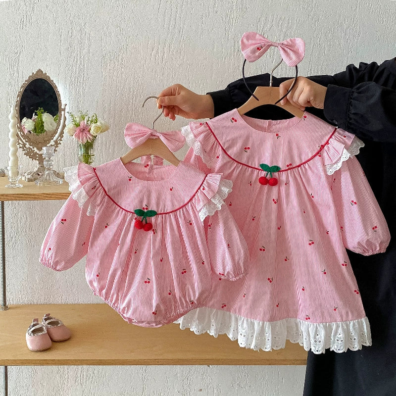 Pink Cherry Children's Bodysuit/Dress