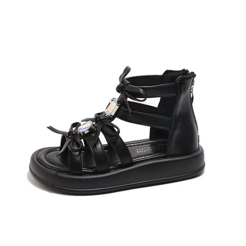 Girls’ Sandals with Bows and Gems