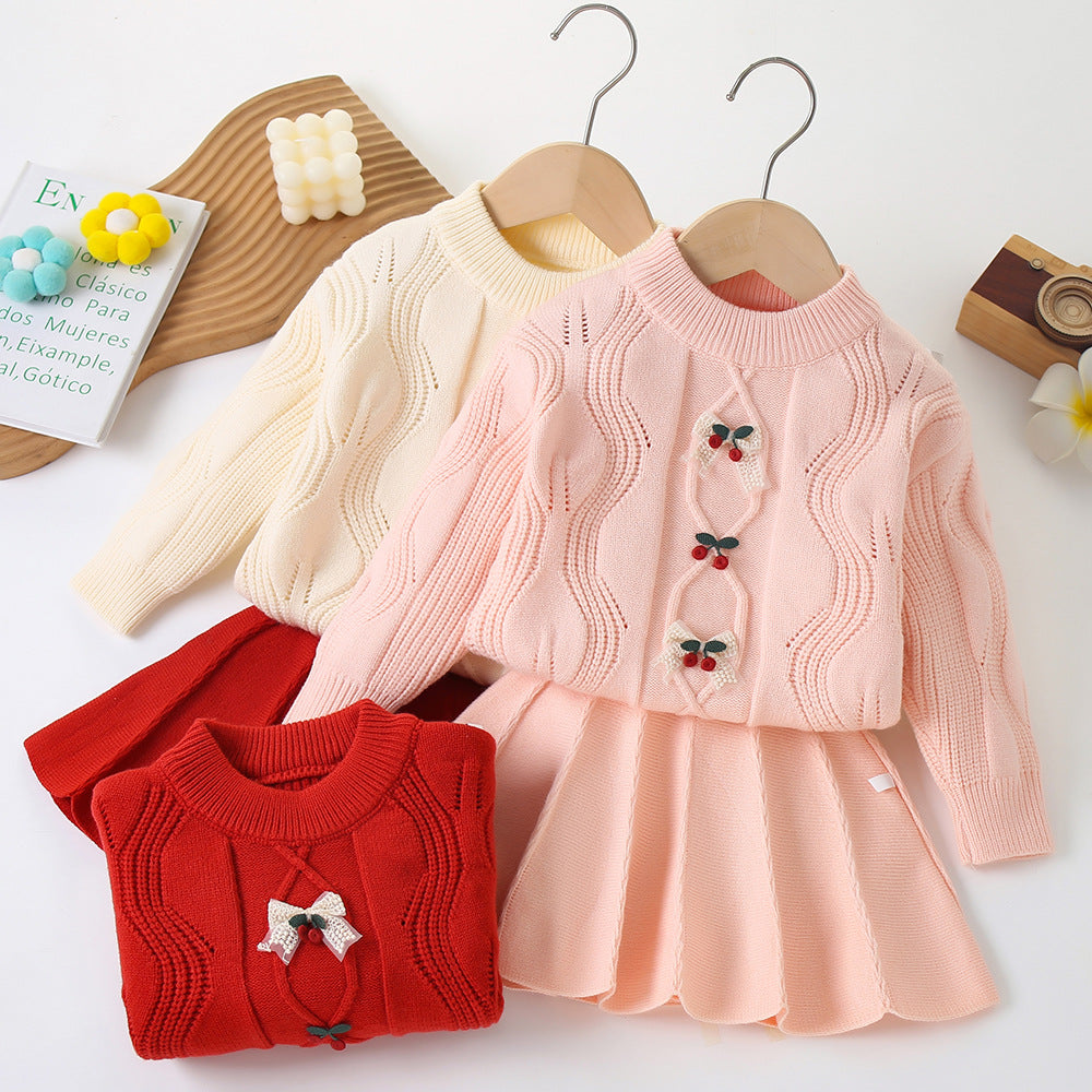 Children's Cherry Knitting Set