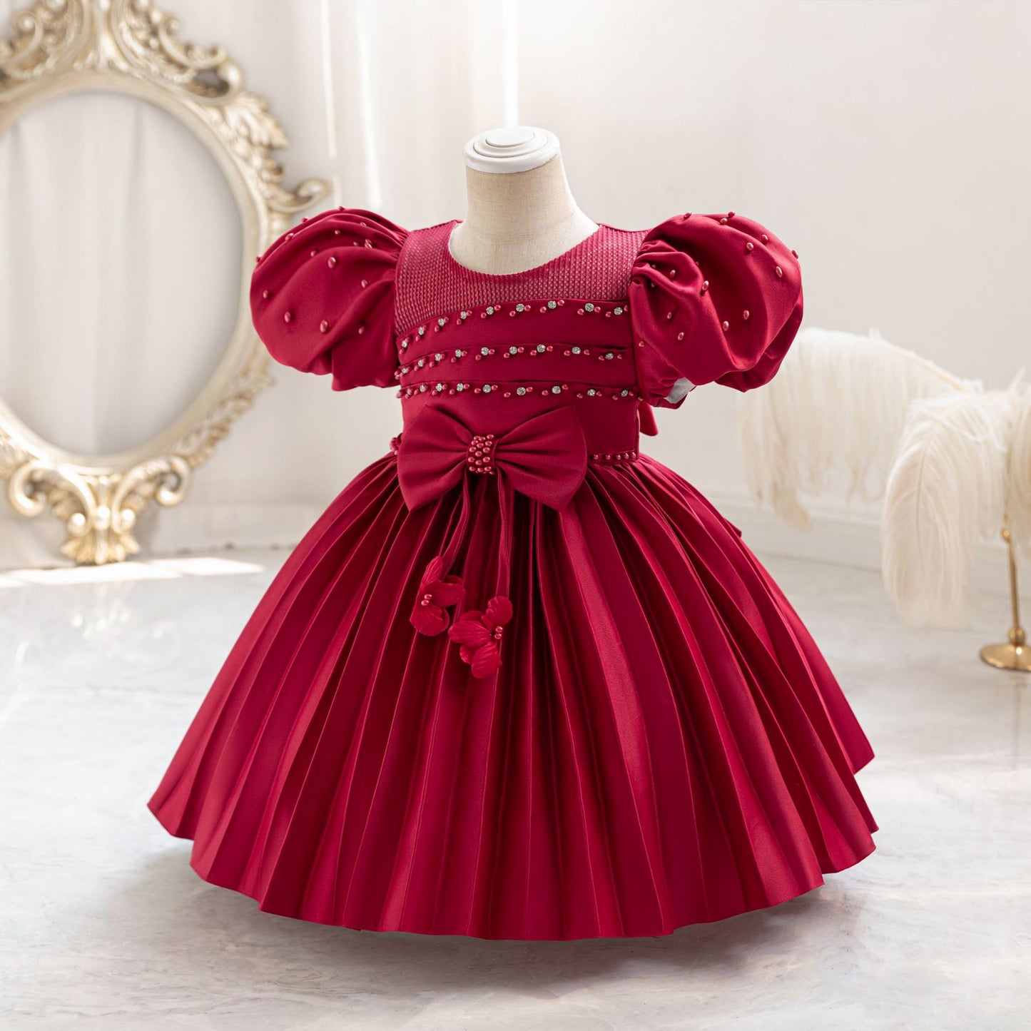 Puffy Pearl Party Dress