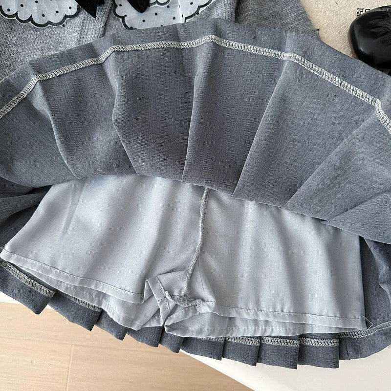 Girls' Knitted Set with Bow