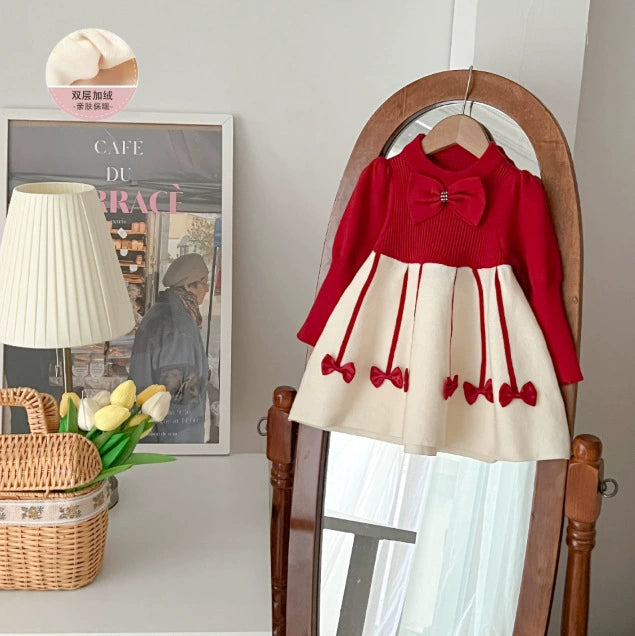 Girls’ Dress with Bow