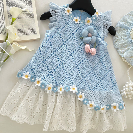 Delicate White Children's Party Dress