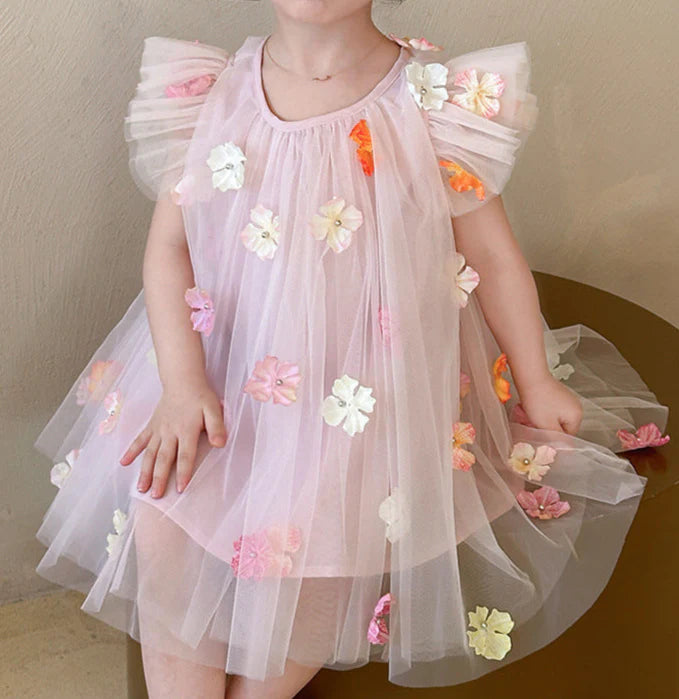 Children's Tulle Flower Dress