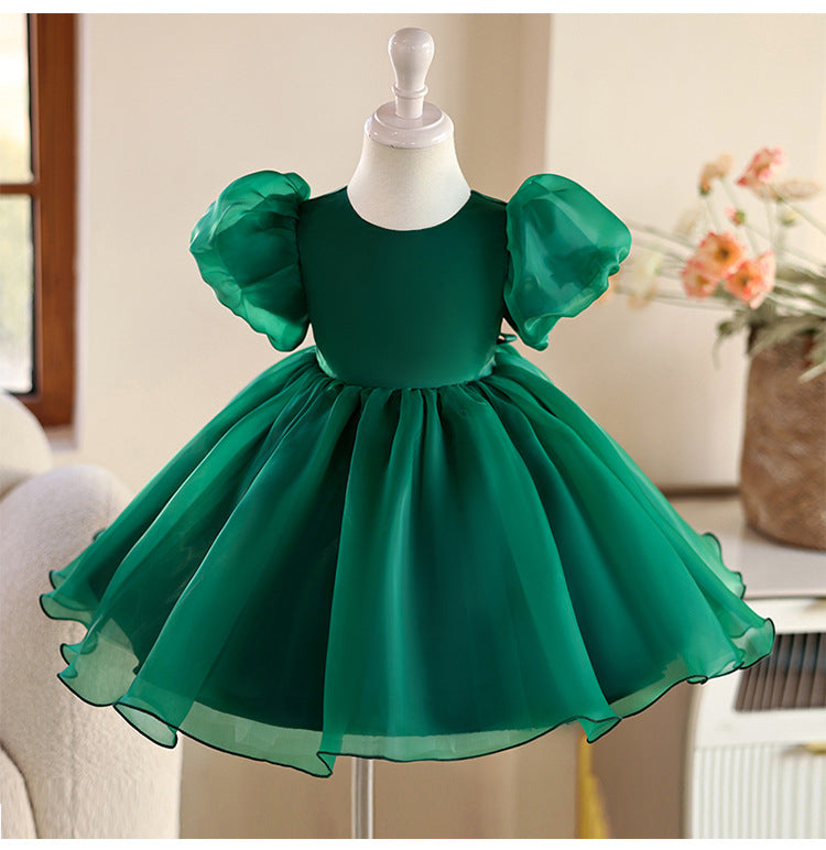 Puffy Bow Party Dress