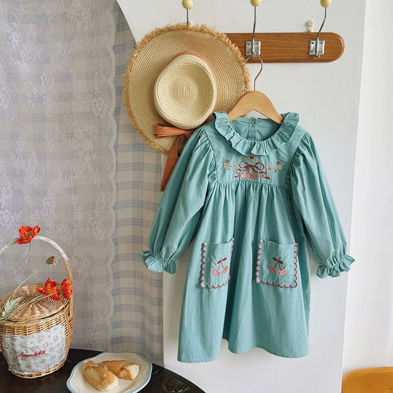 Children's Dress with Fruit Bow