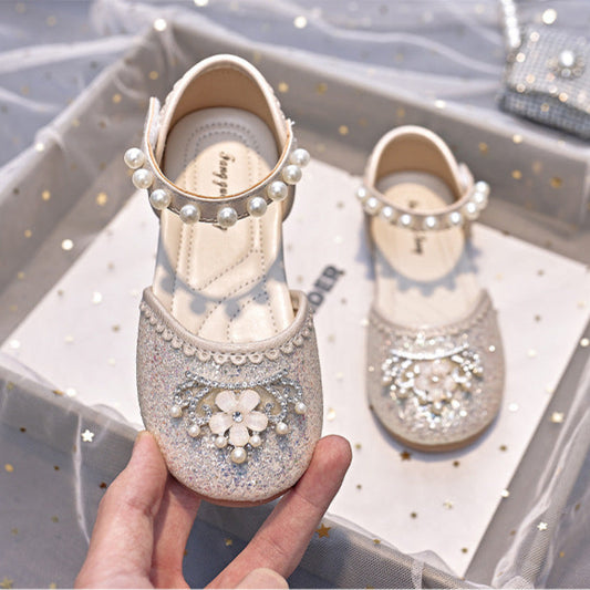 Girls' Glitter Flower Shoes