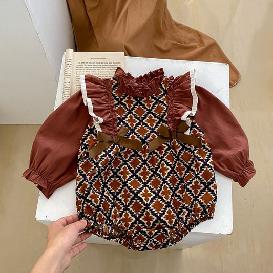 Girls' Bodysuit with Ruffles and Bows