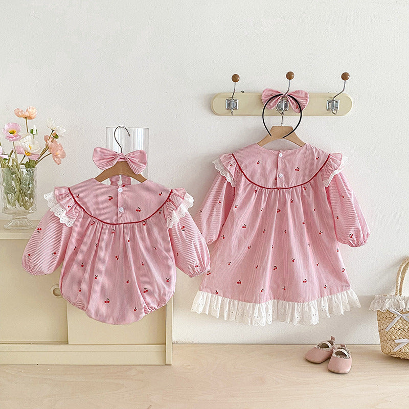 Pink Cherry Children's Bodysuit/Dress