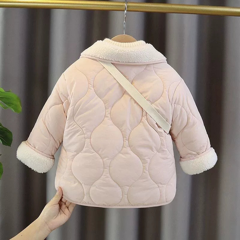 Girls' Lined Coat with Bag