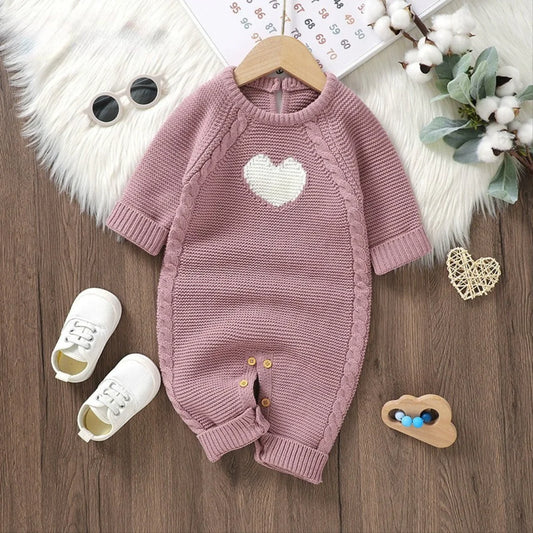 Mono de punto con forma de corazón para niños
