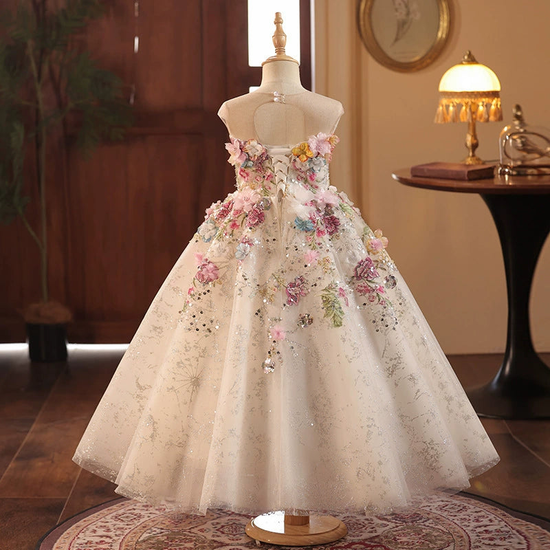 Children's Long Floral Dress