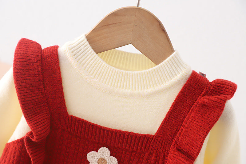 Children's Knitted Flower Dress