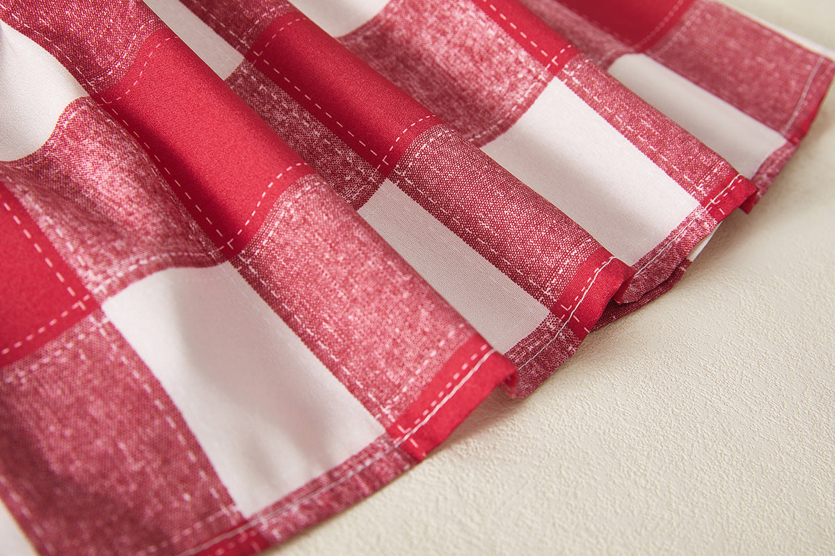 Children's Cherry Plaid Dress