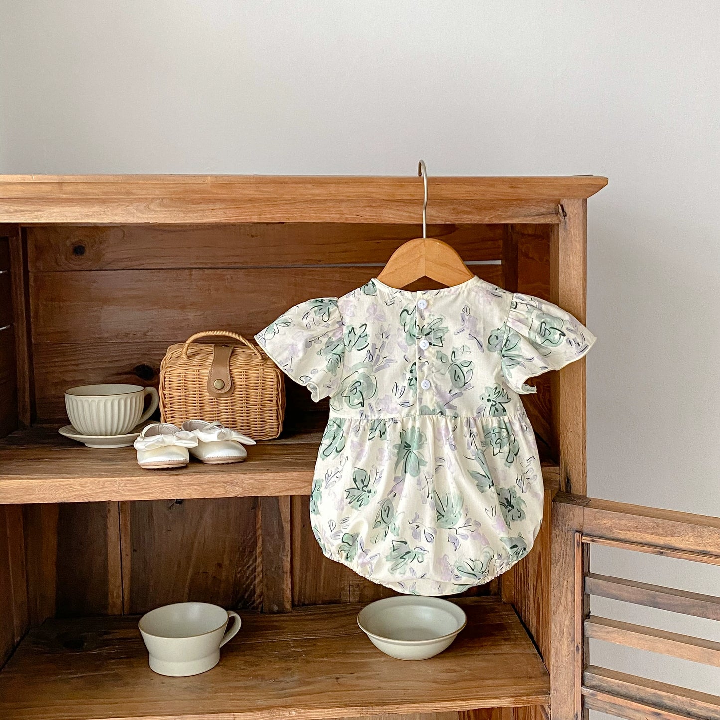 Floral Bow Girl's Bodysuit