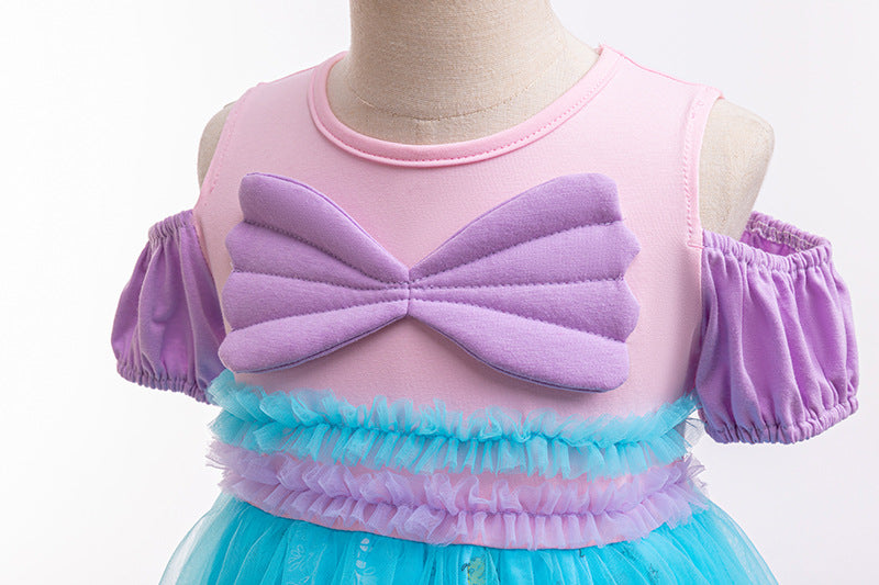 Vestido infantil de princesa sirena