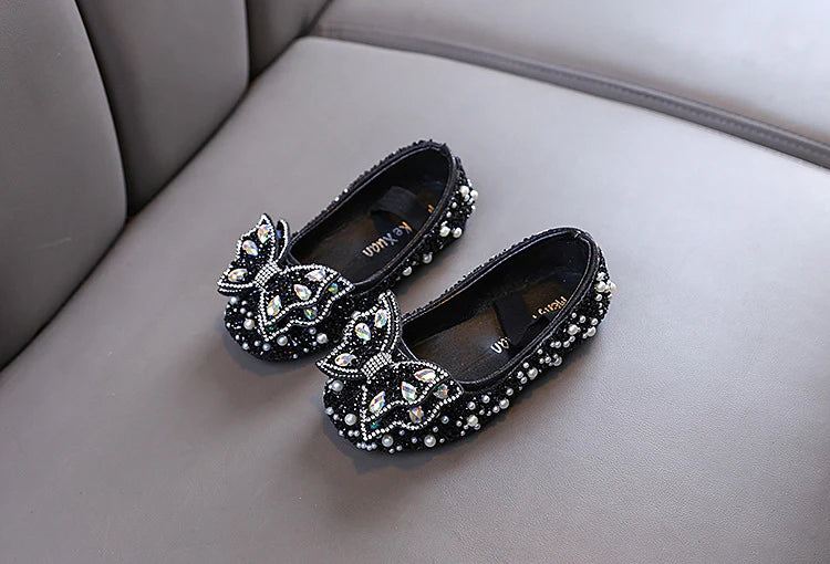 Shiny Bow Girls' Shoes