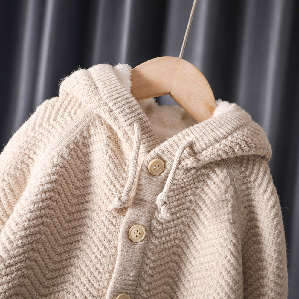 جاكيت بناتي مبطن مع جيوب