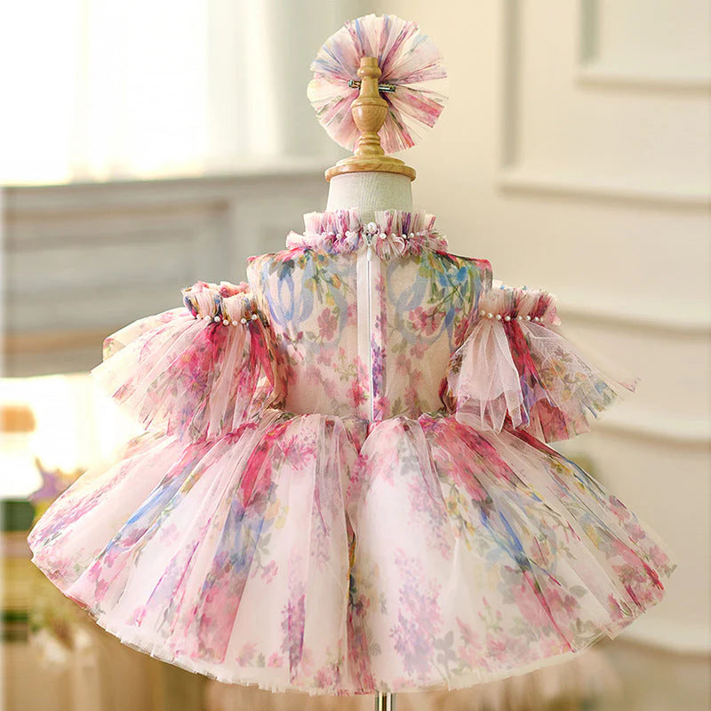 Pink Floral Children's Party Dress