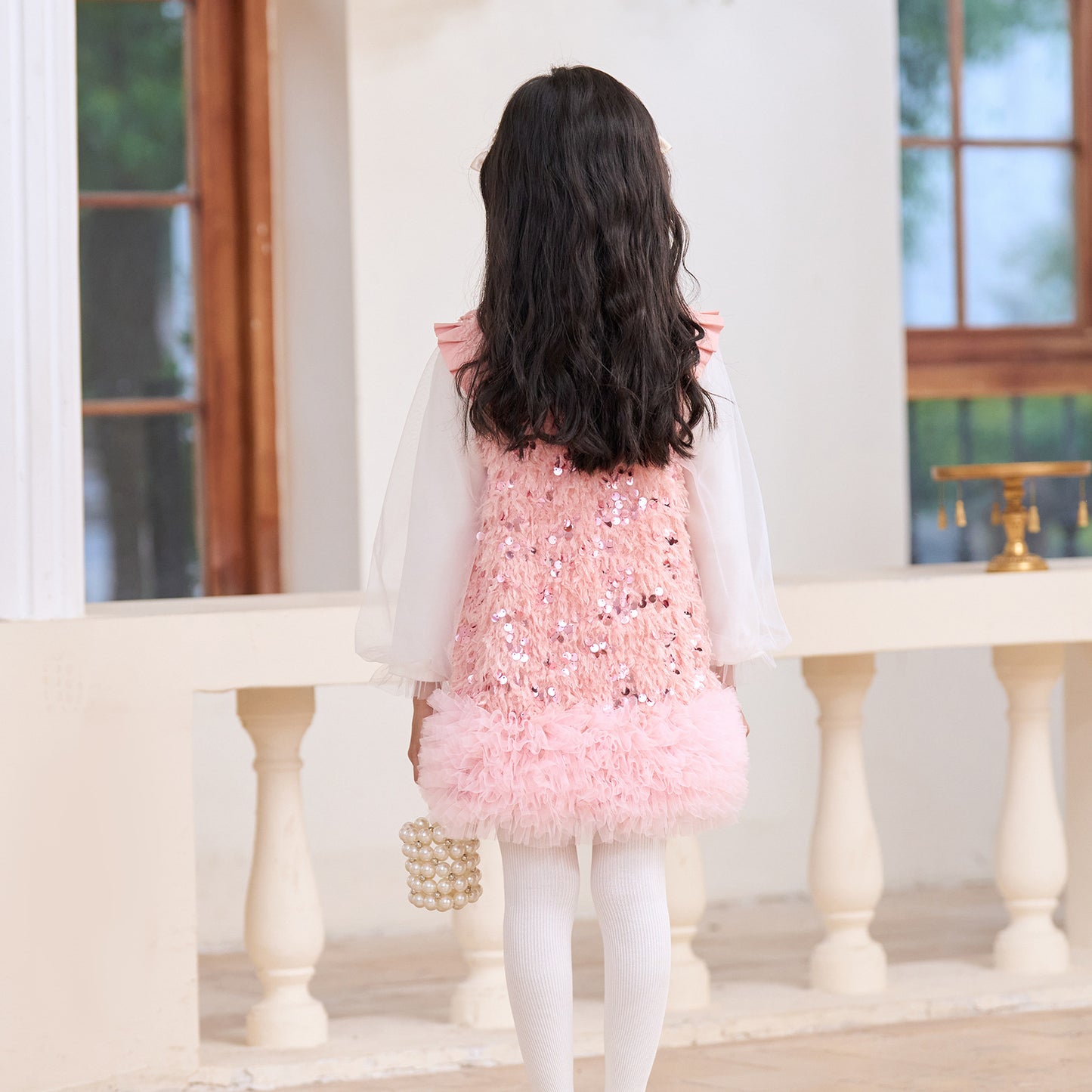 Children's Sequin Bow Dress