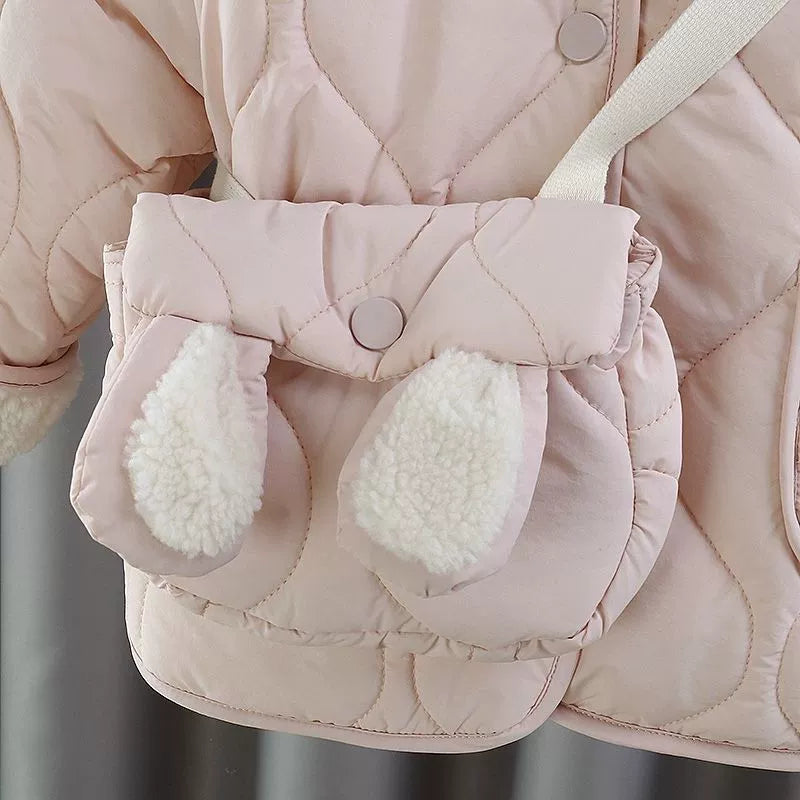 Girls' Lined Coat with Bag