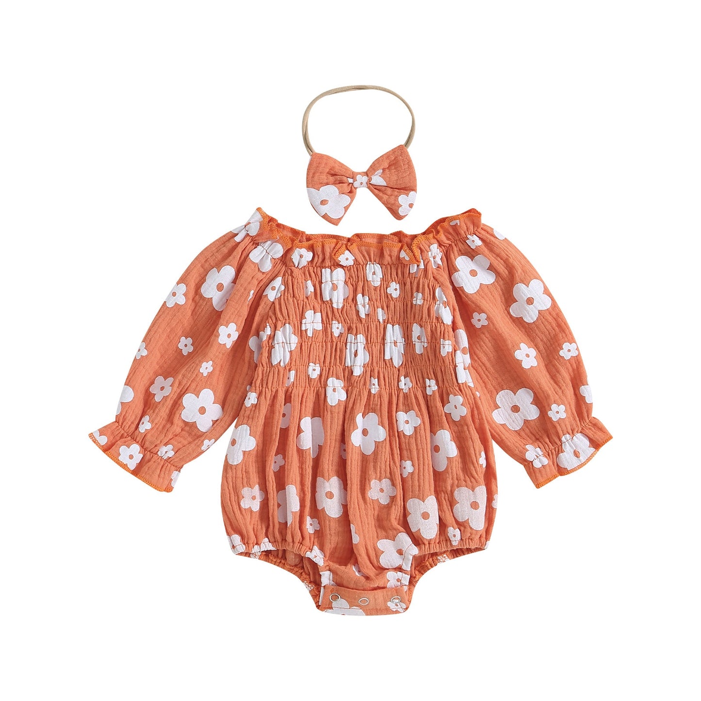 Body infantil florido + diadema