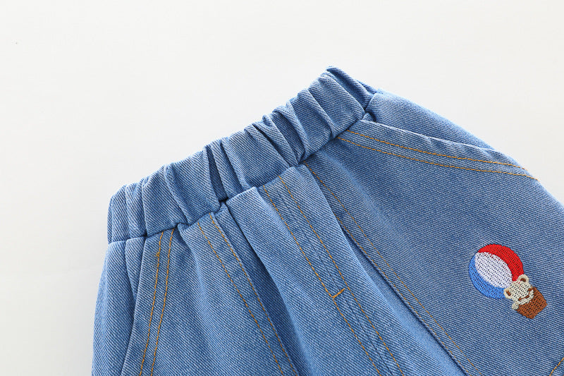 Conjunto infantil de 3 piezas oso con vaqueros
