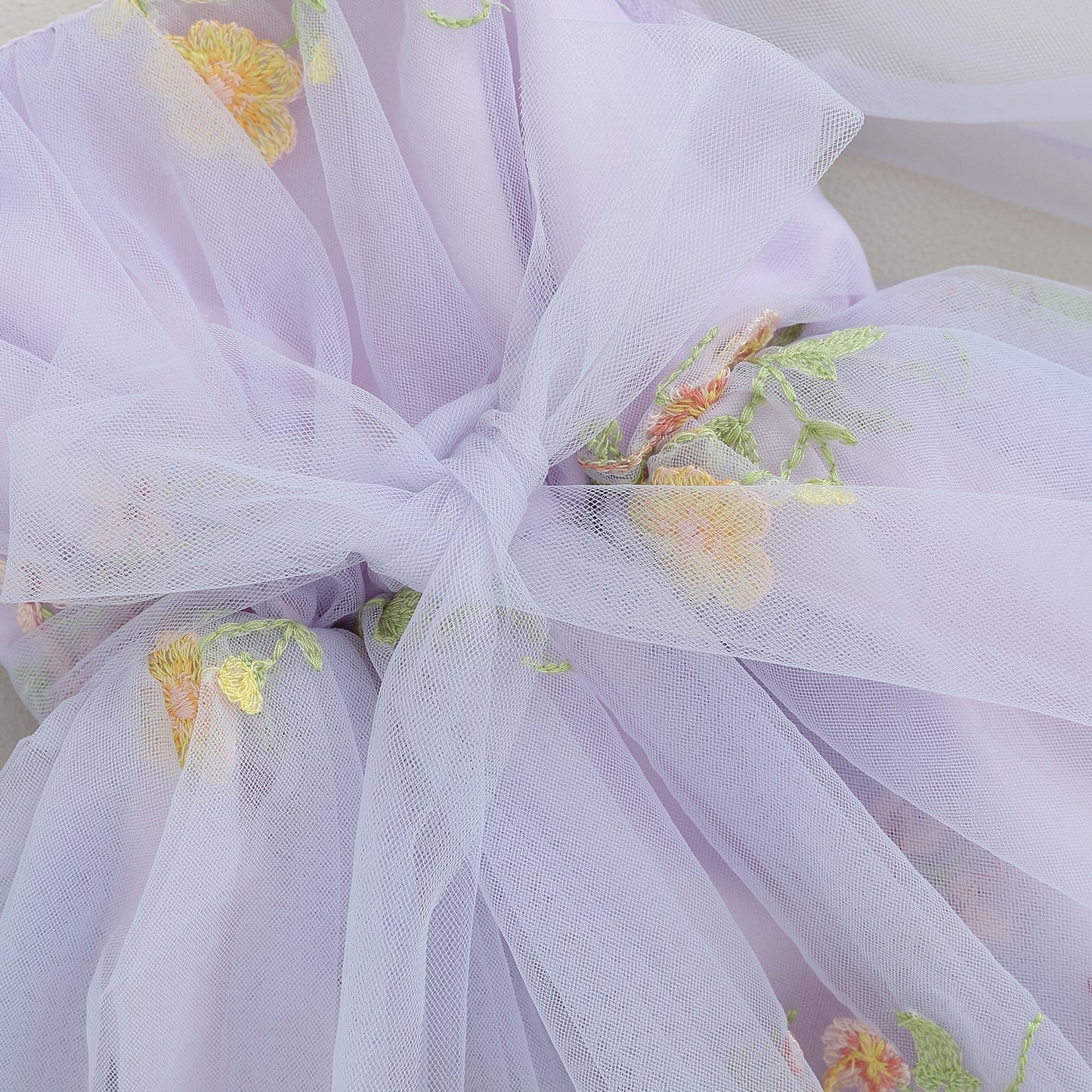 Vestido de cuerpo infantil de tul delicado + diadema