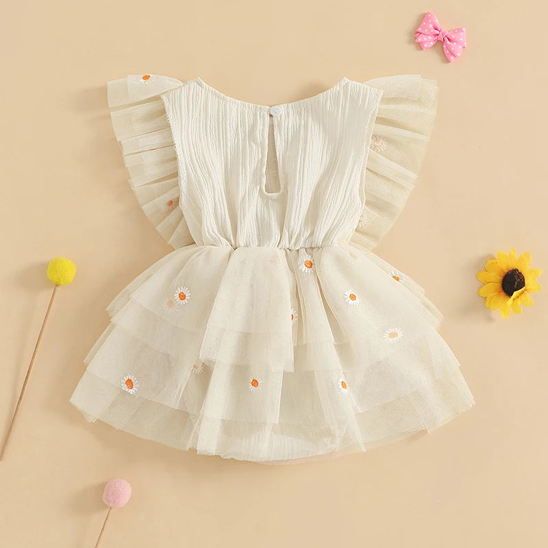 Body infantil para mujer con margaritas