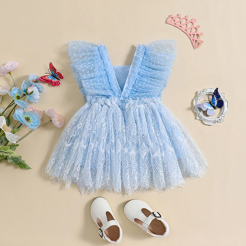 Vestido Infantil Mariposas y Tul