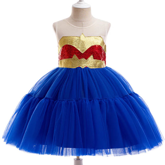 Vestido de fiesta de heroína infantil