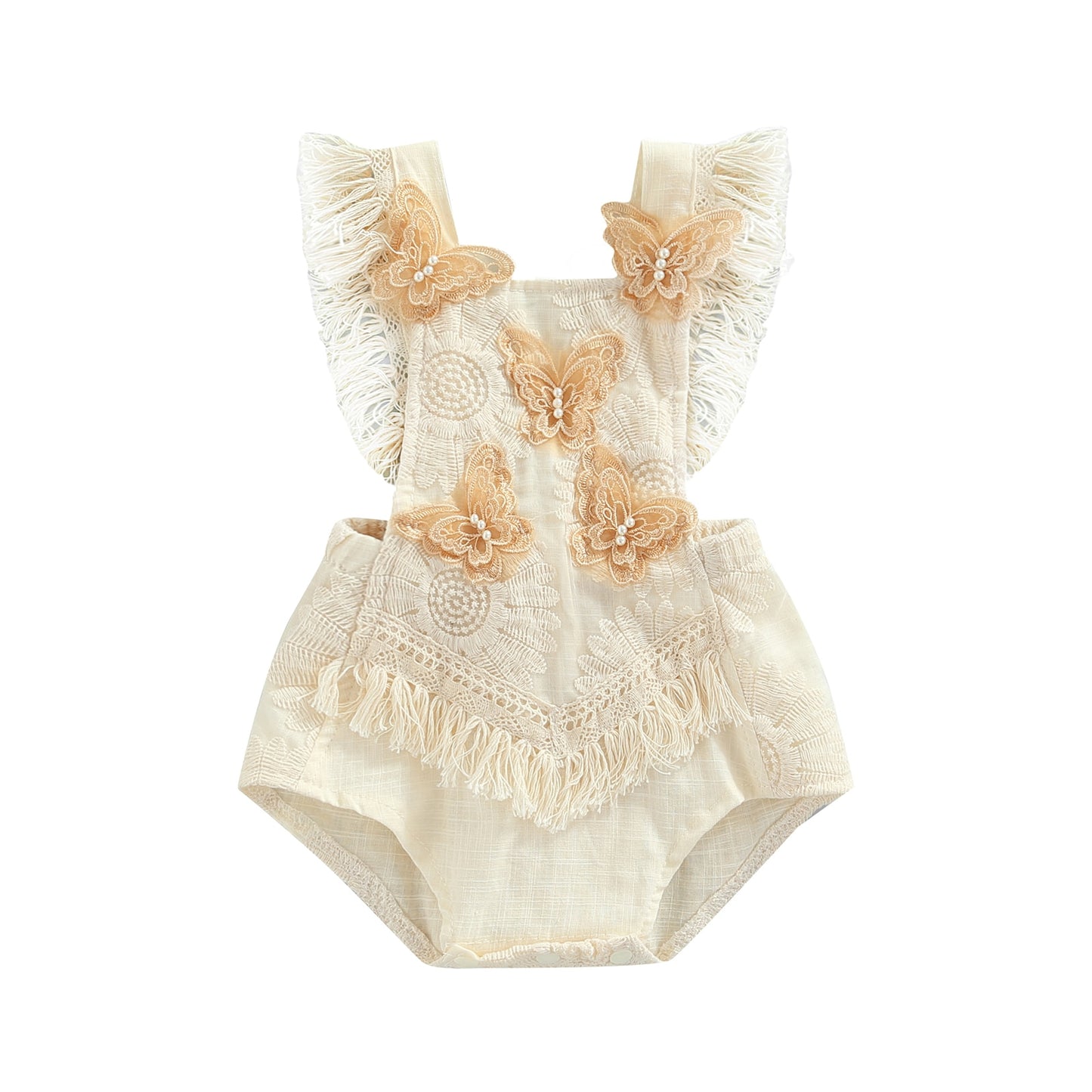 Body infantil beige con mariposa