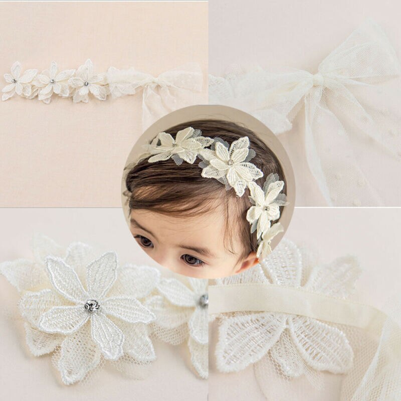 Diadema de flores de encaje vintage