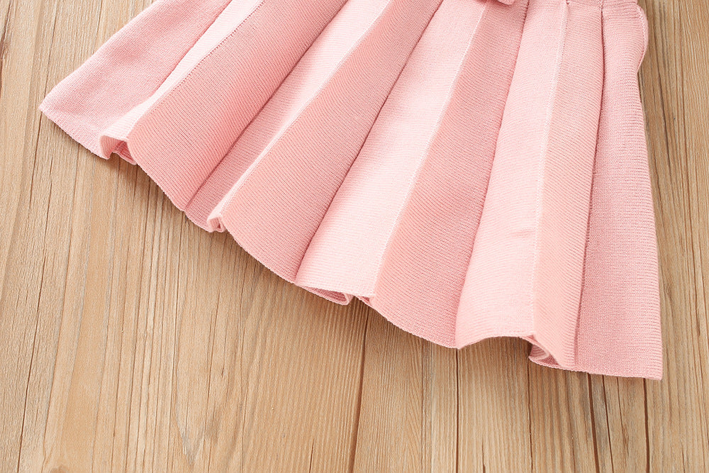 Conjunto infantil corazones Falda + blusa fría