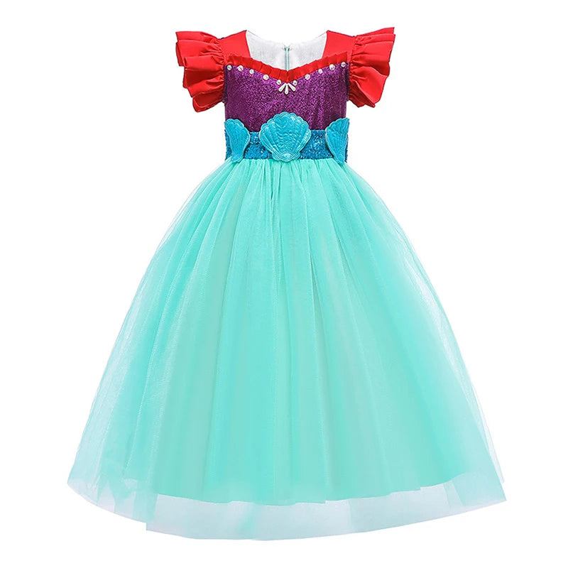 Vestido de fiesta infantil de sirena