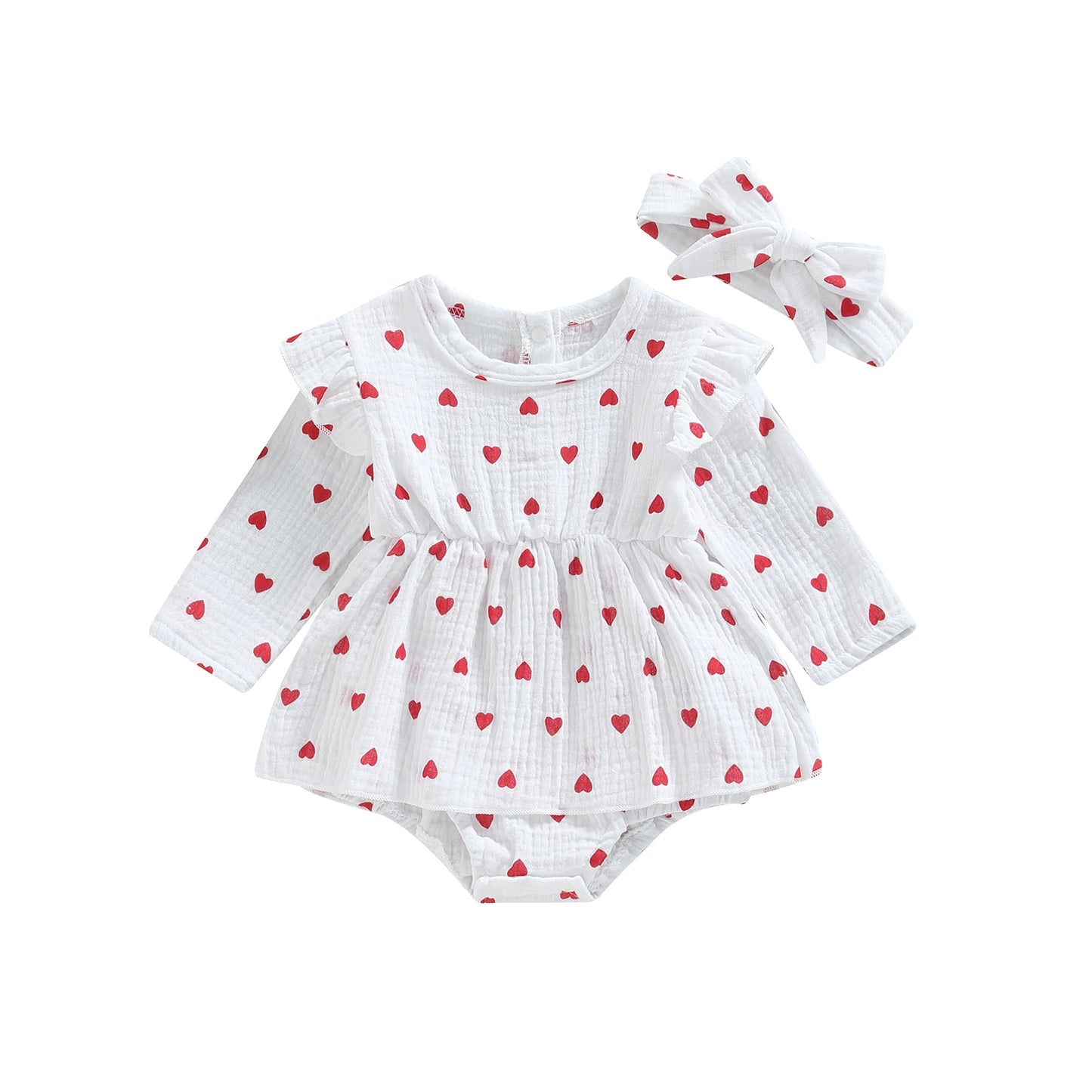 Body infantil + bandana de corazón