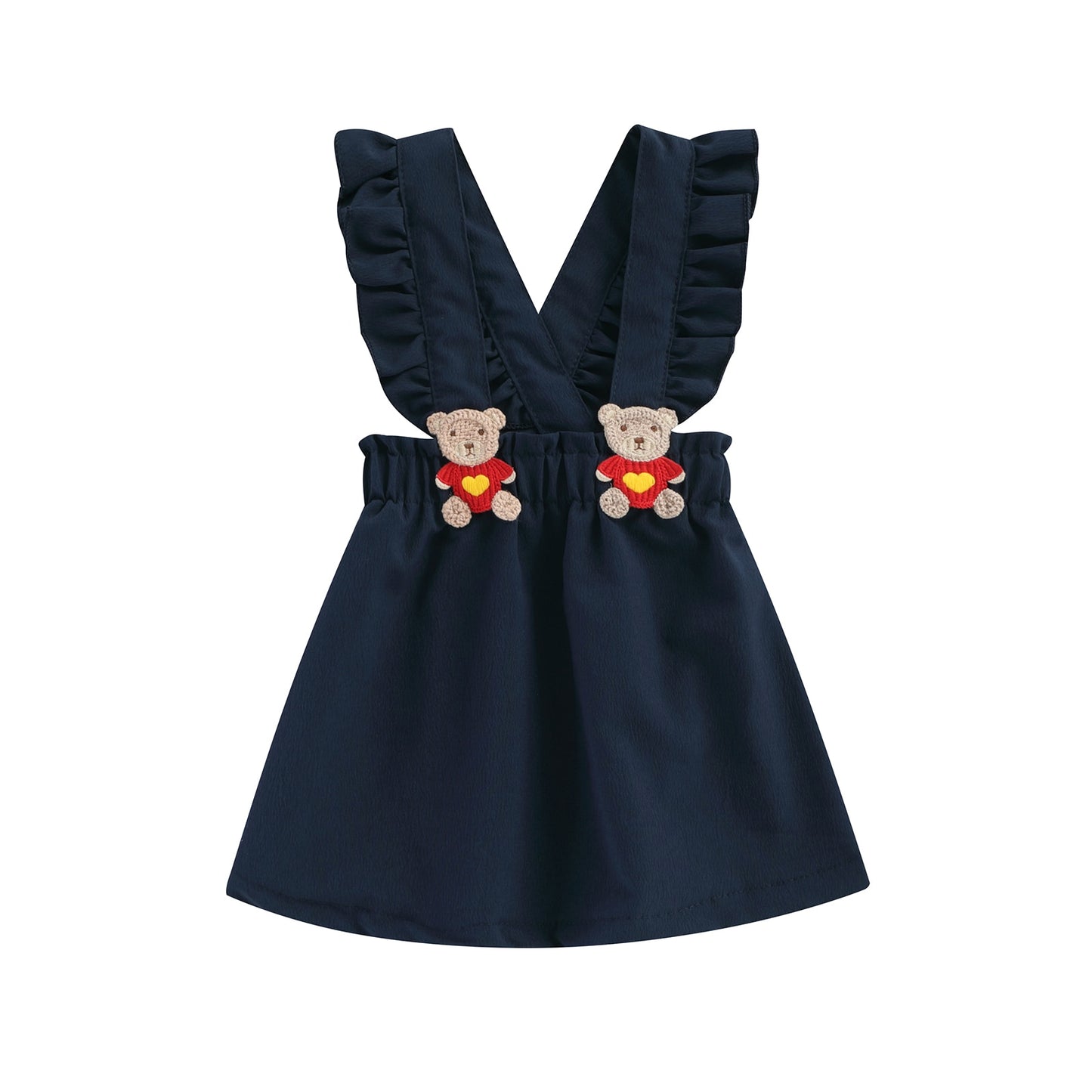 Vestido azul infantil con osos