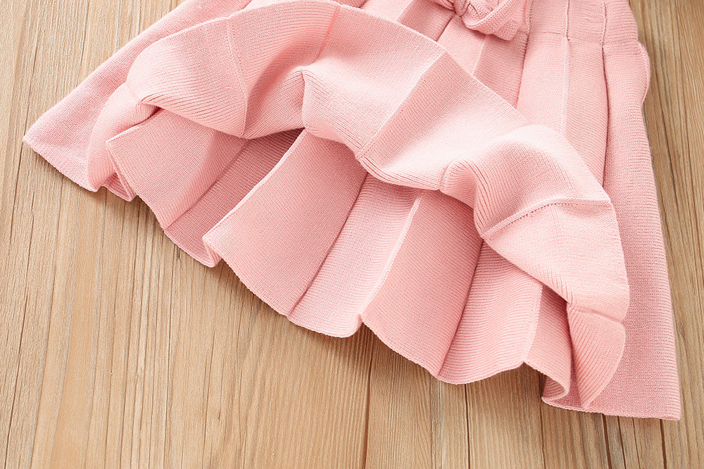Conjunto infantil corazones Falda + blusa fría