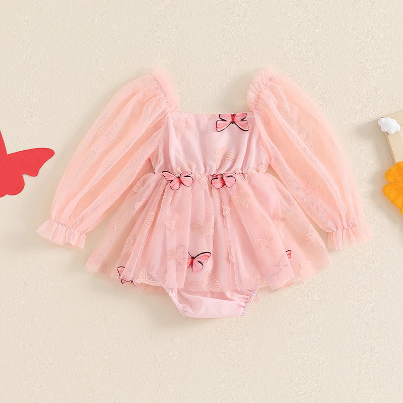 Infant Female Bodysuit Tulle Butterflies